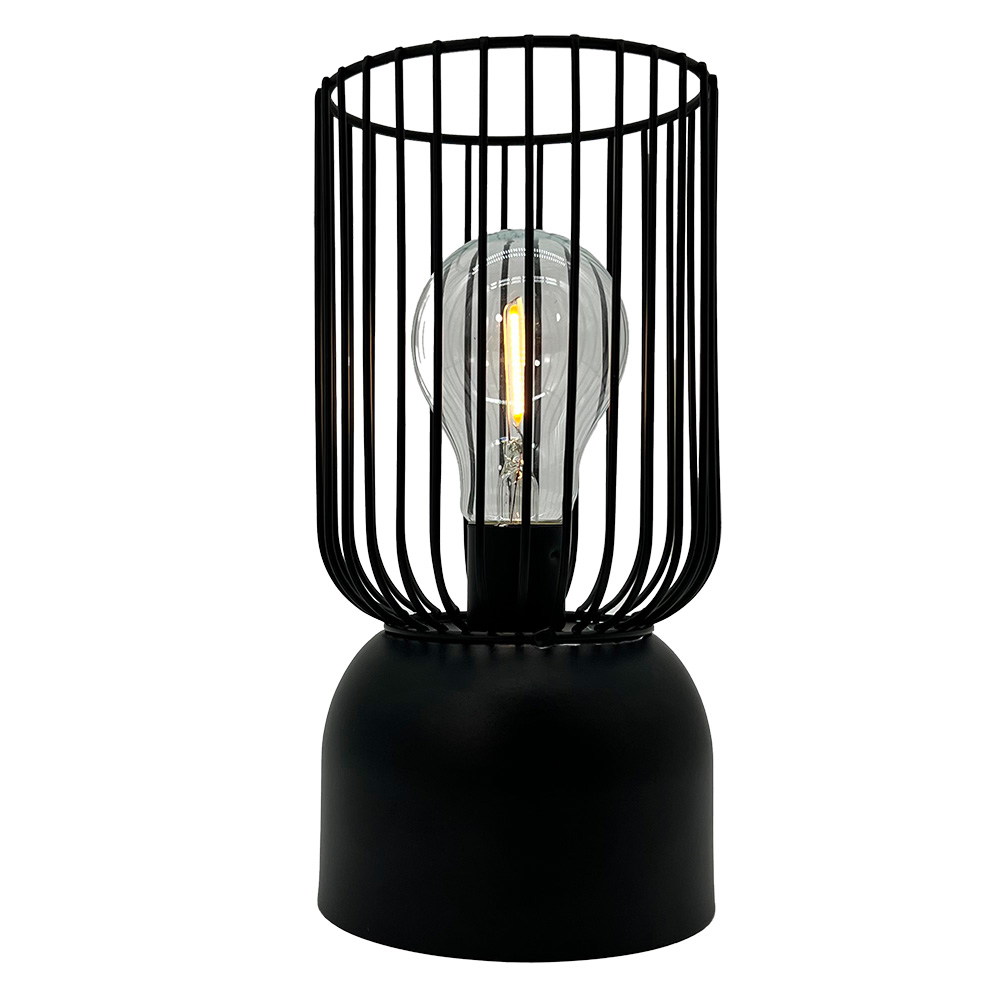 Image Metal Lantern with LED Bulb - 22cm H (batteries not included)