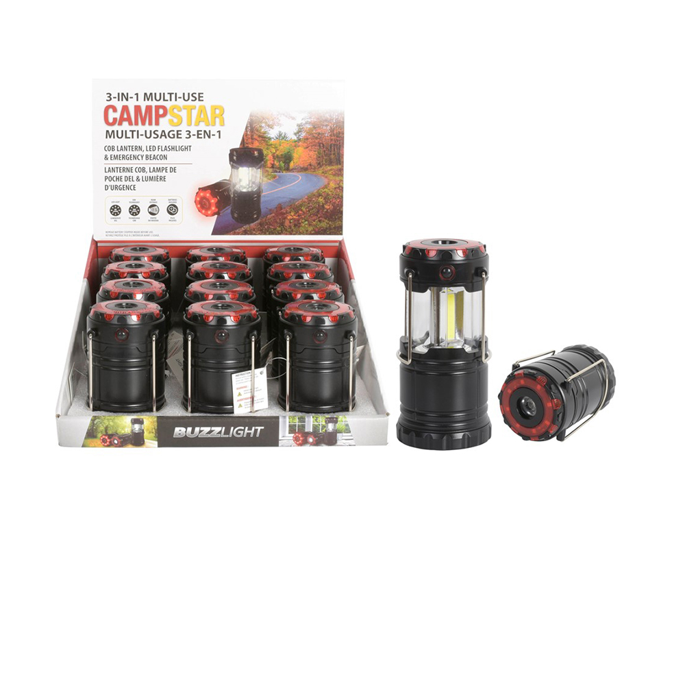 Image Campstar multi-usage 3-en-1, lanterne COB, lampe de poche DEL et lumière d'urgence