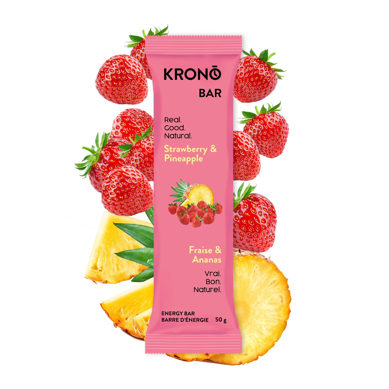 Image KRONO Strawberries Pineapple Energy Bar