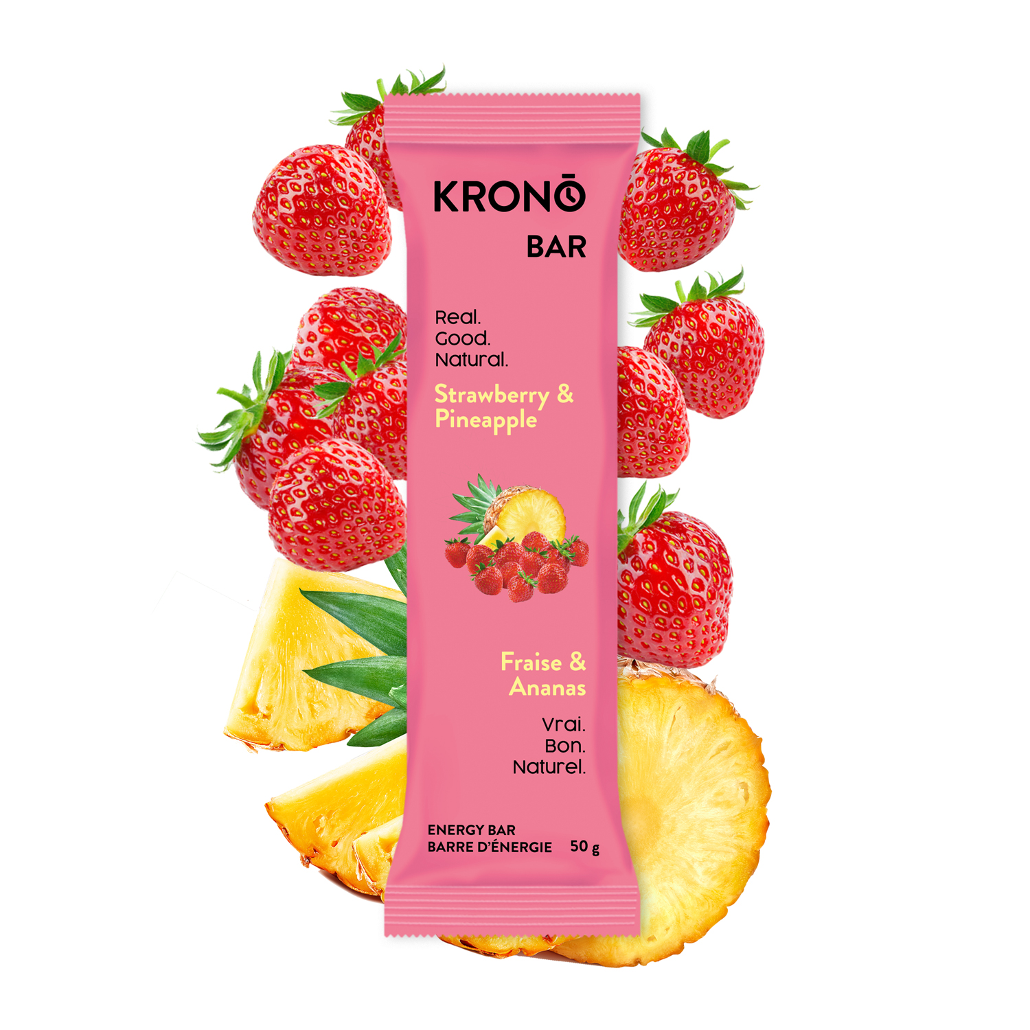 Image KRONO Barre energie Fraises Ananas