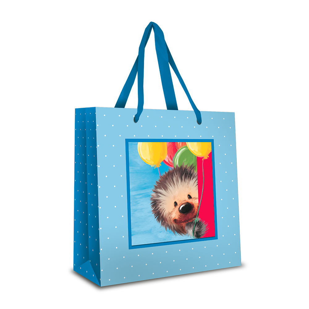 Image 3D Gift Bag - Porcupine with Balloons