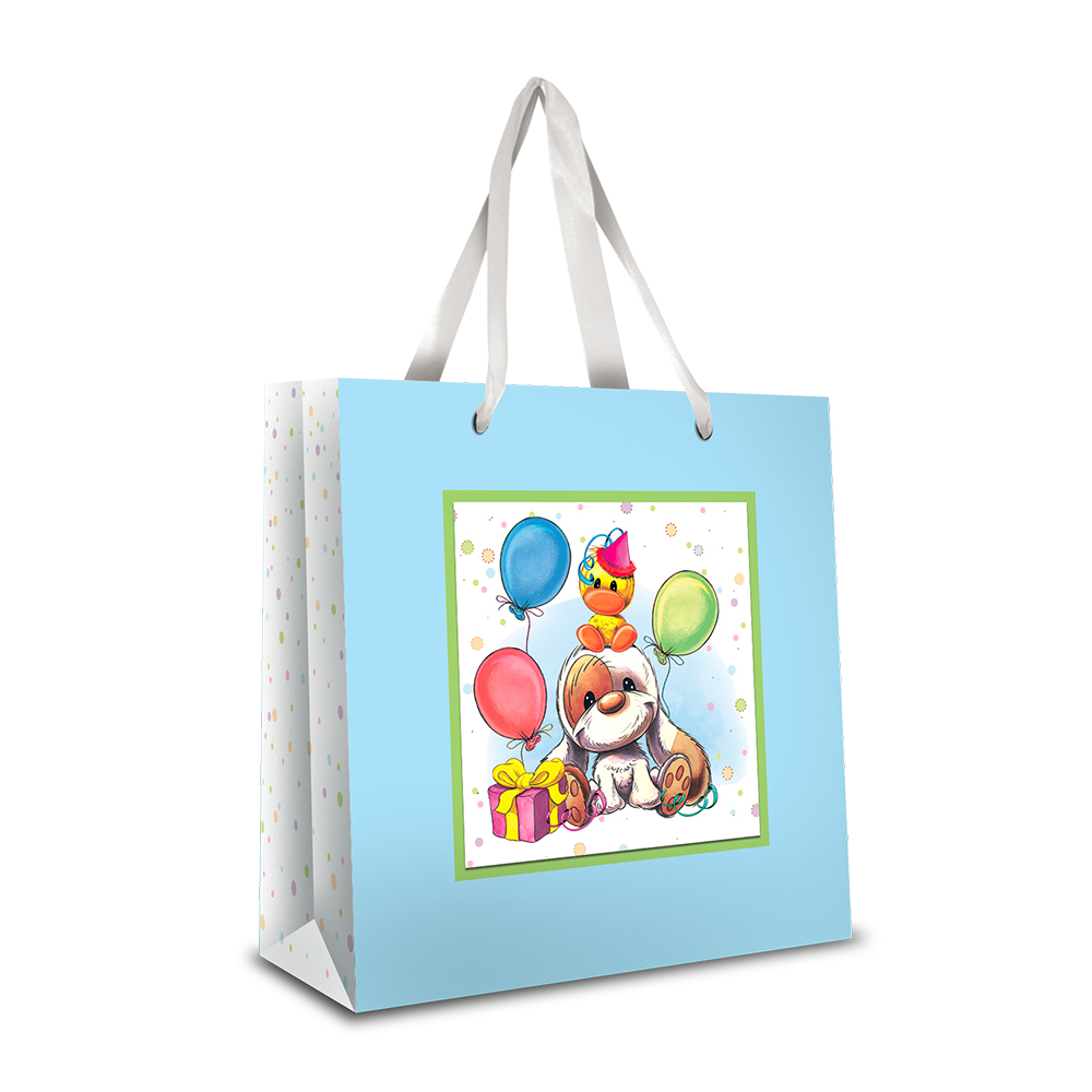 Image 3D Gift Bag - Dog and Duck with gift
