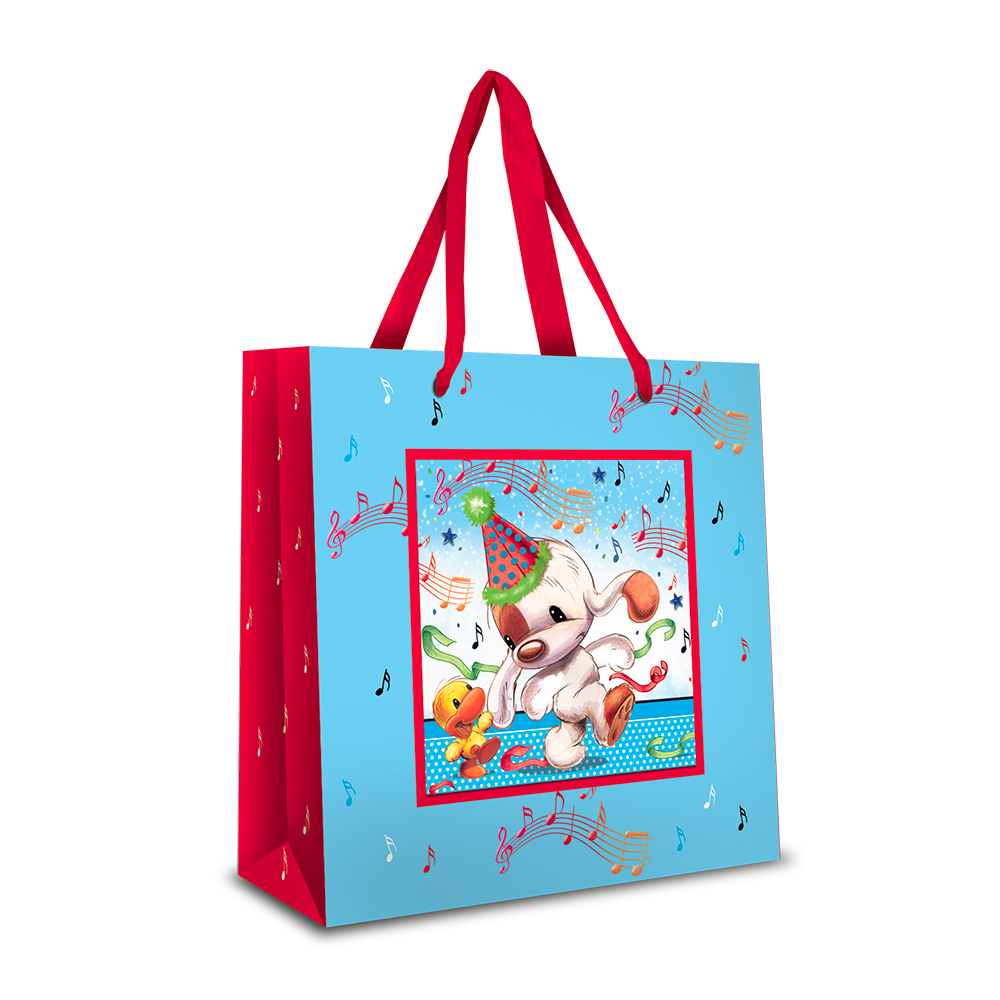 Image 3D Gift Bag - Marching Dog and Duck