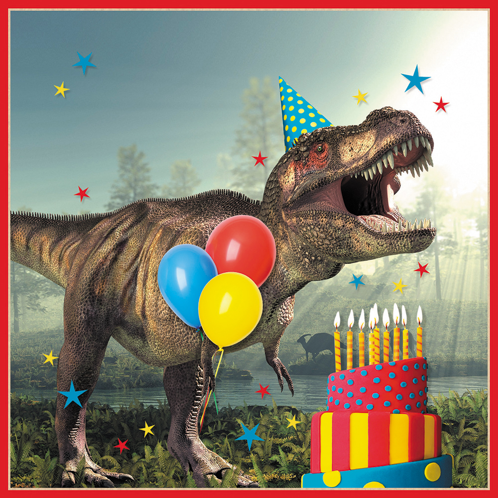 Image Carte de souhaits 3D - Dinosaure