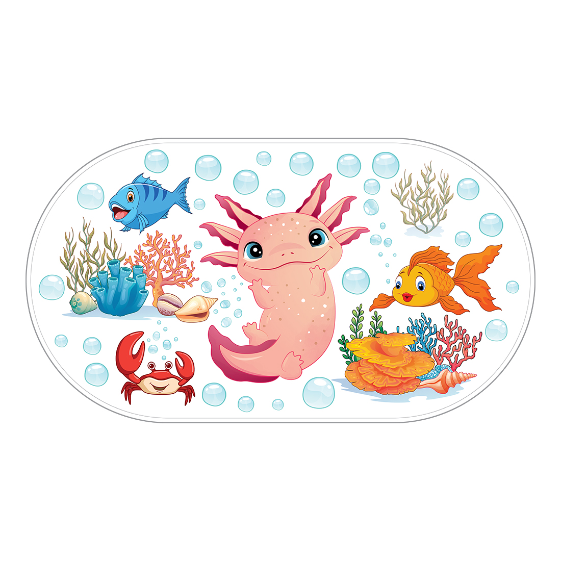 Image Tapis de bain antidérapant pour bébé, en pvc, modèle Axolotl