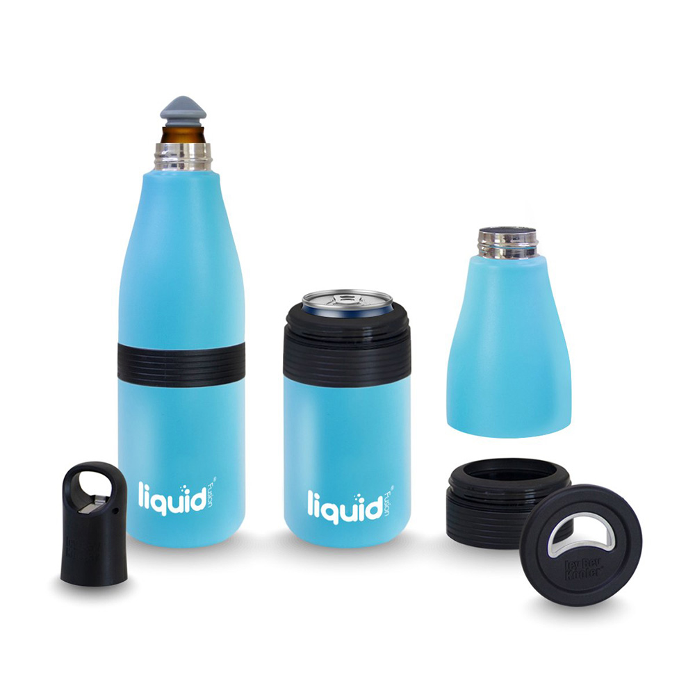 Image Icy Bev Kooler - Bottle Insulator - 3-in-1 - Turquoise
