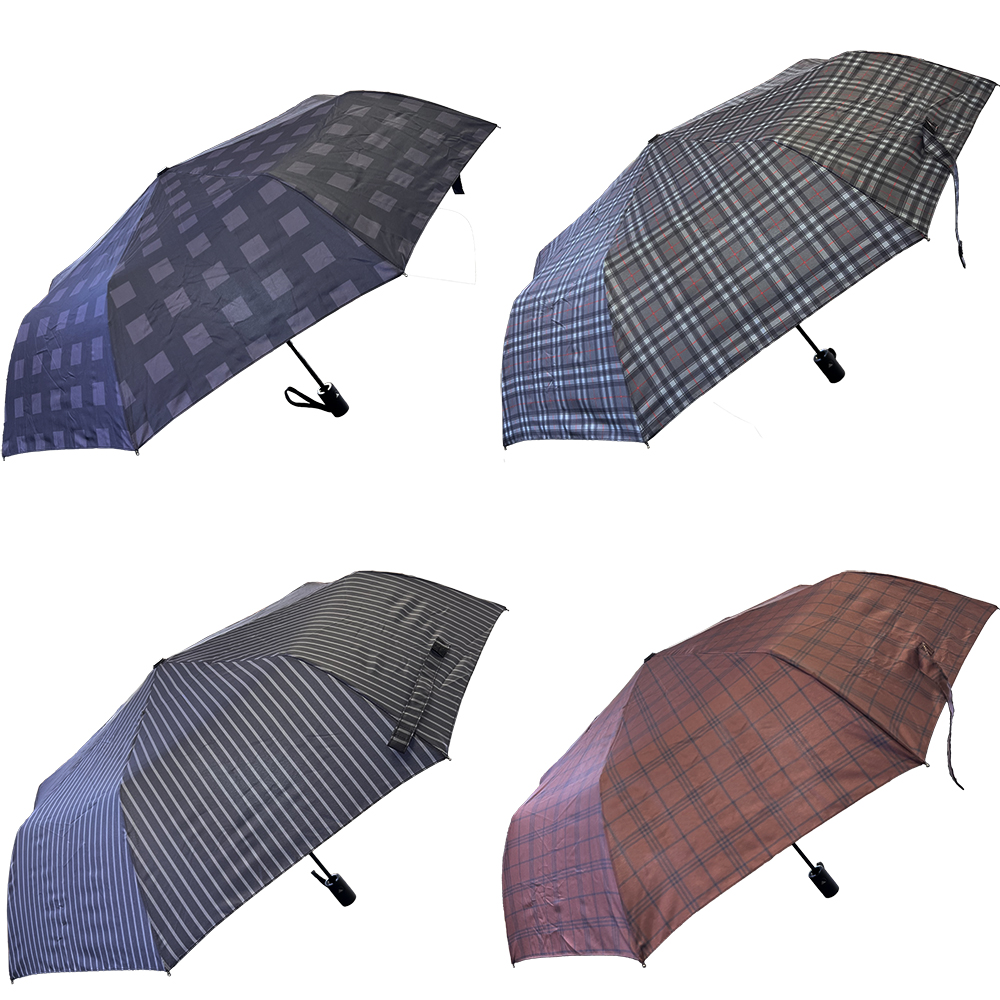 Image Retractable umbrella - 24 pc assortment, 4 assorted designs