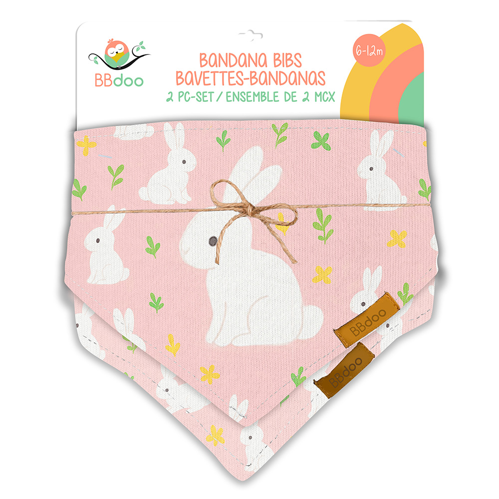 Image Ensemble de 2 bavettes bandana - Lapin