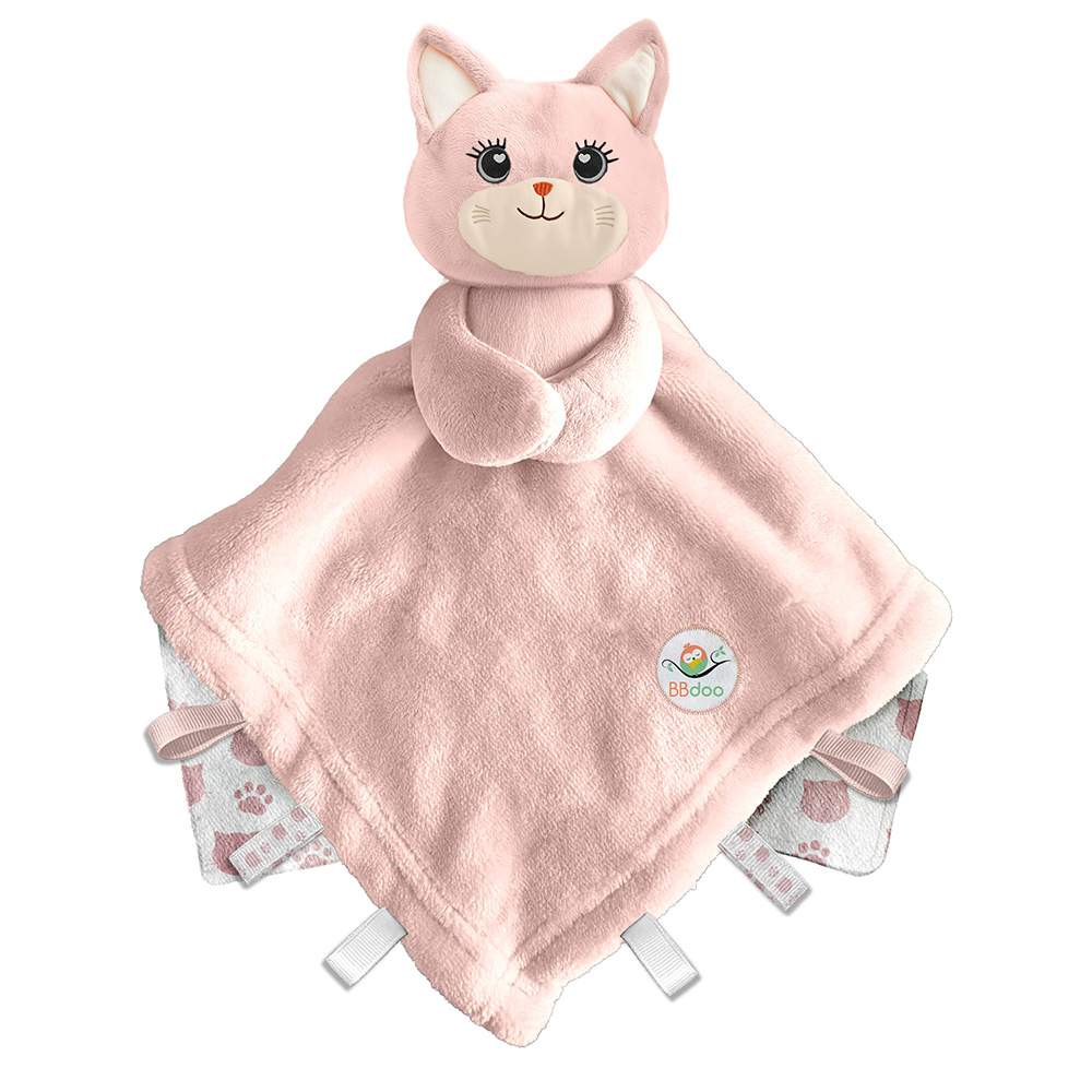 Image Pink Baby Comforter - Pink Cat