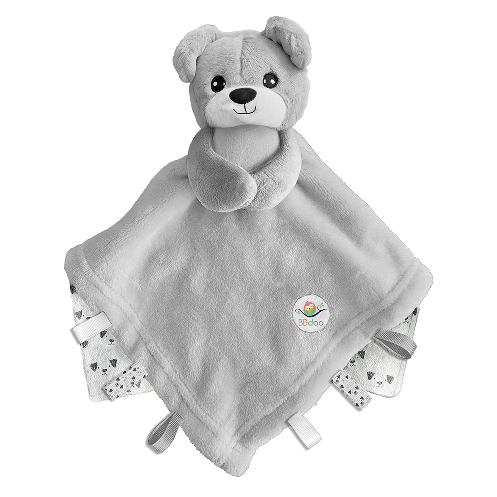 Image Grey Baby Comforter - Grey Dog