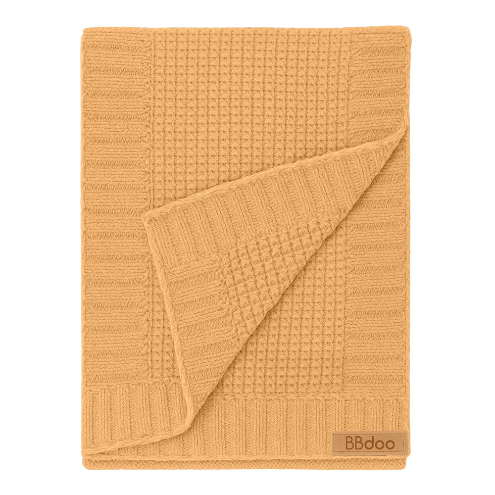 Image Baby Knitted Blanket - Golden Ochre - 75 x 90 cm