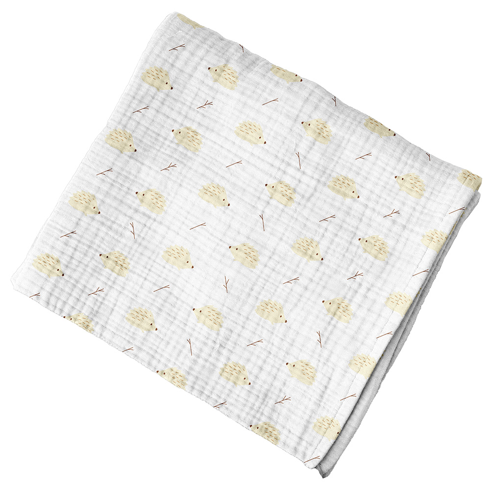 Image Muslin Blanket -  Hedgehog / 90 cm x 110 cm
