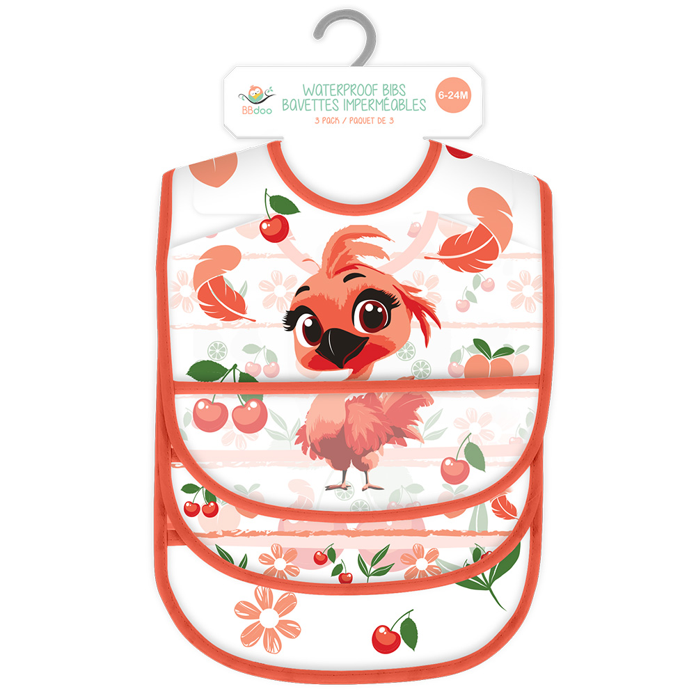 Image Waterproof Bibs - Flamingo Series