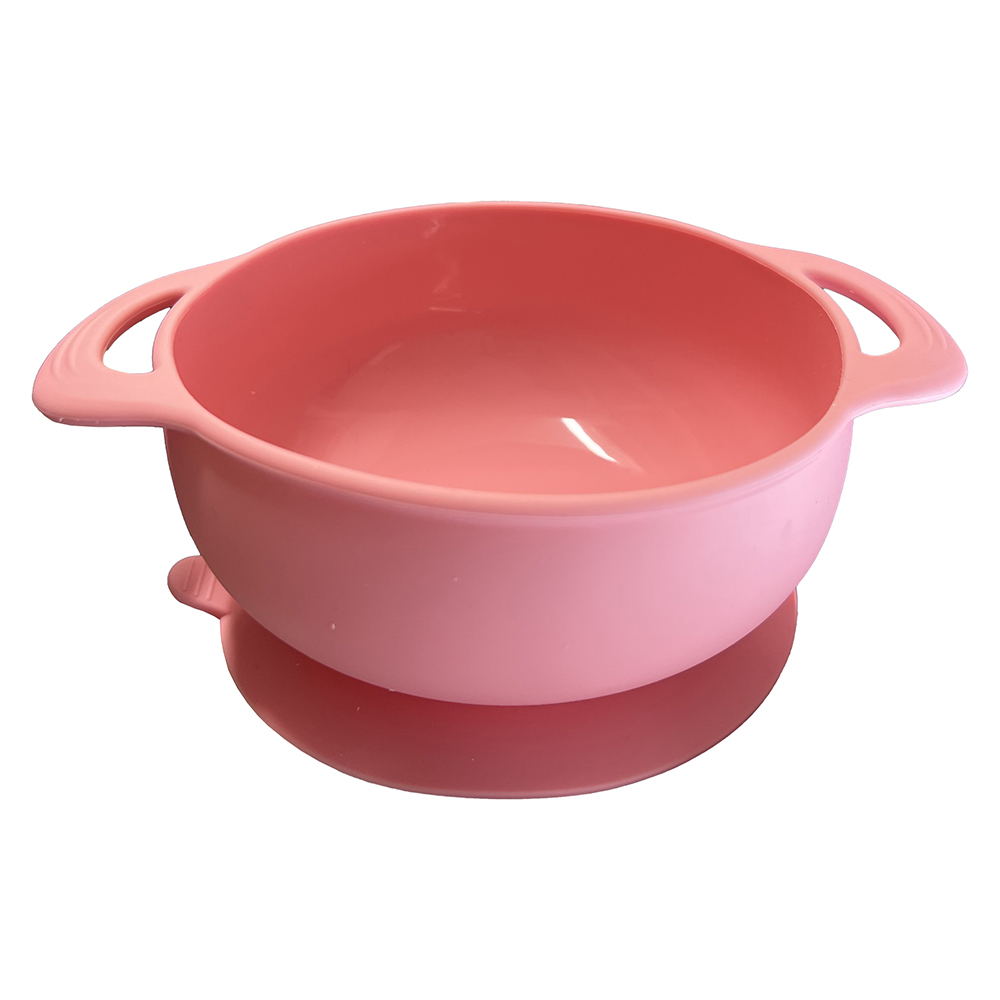 Image Silicone Bowl with Suction Cup - Pink