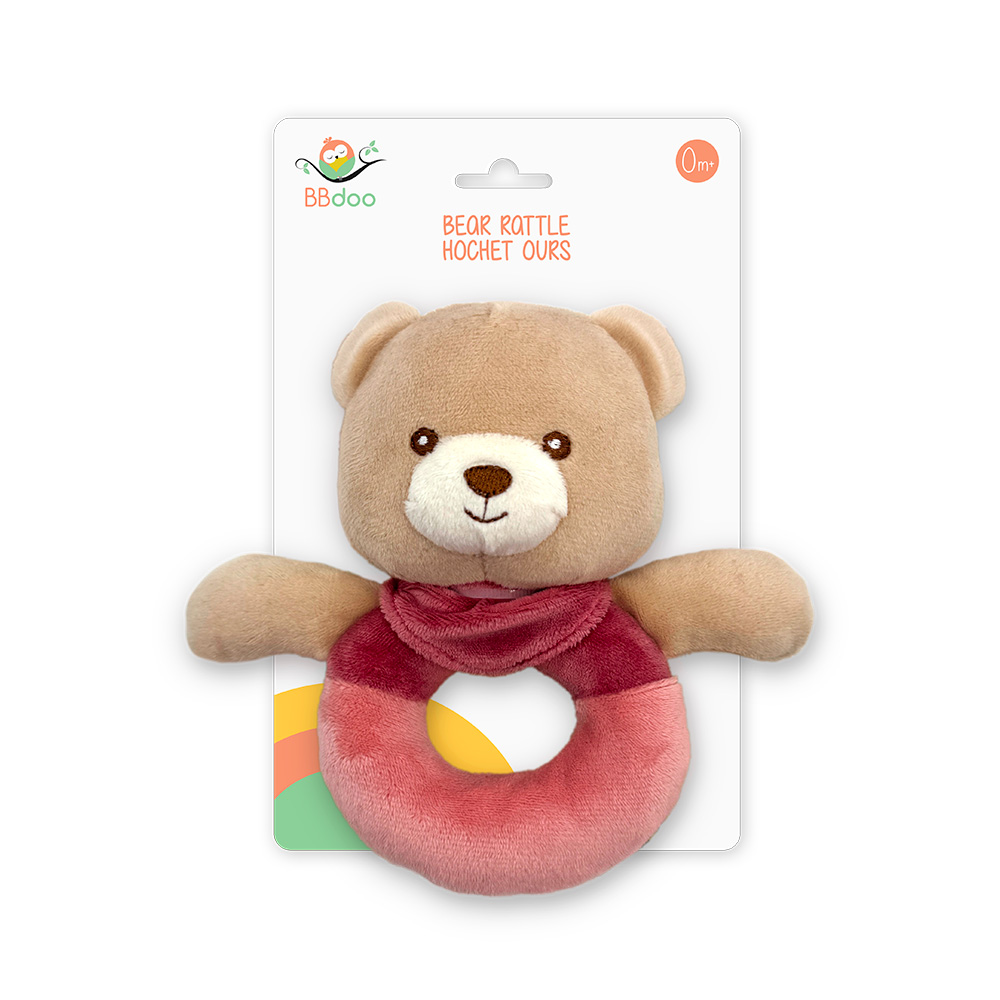 Image Softy Bear Ring Rattle - Pink
