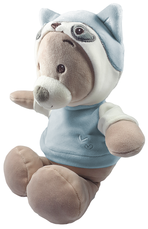 Teddy Bear Softy - Raccoon with blue sweater