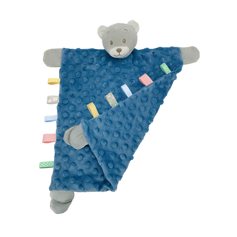 Cuddle Blanket with Sensorial Tags - Bear