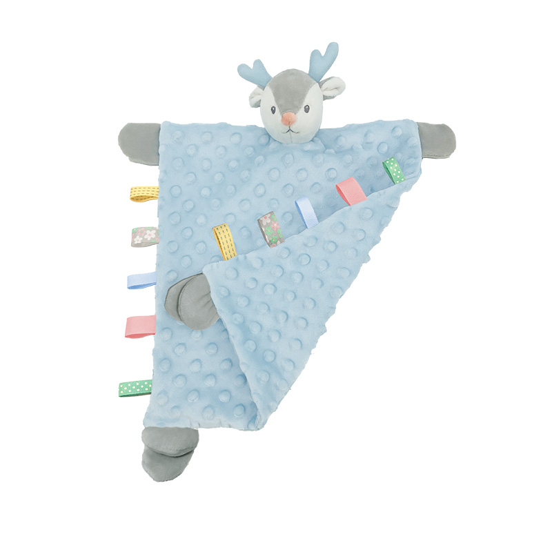Cuddle blanket with sensorial tags - Deer