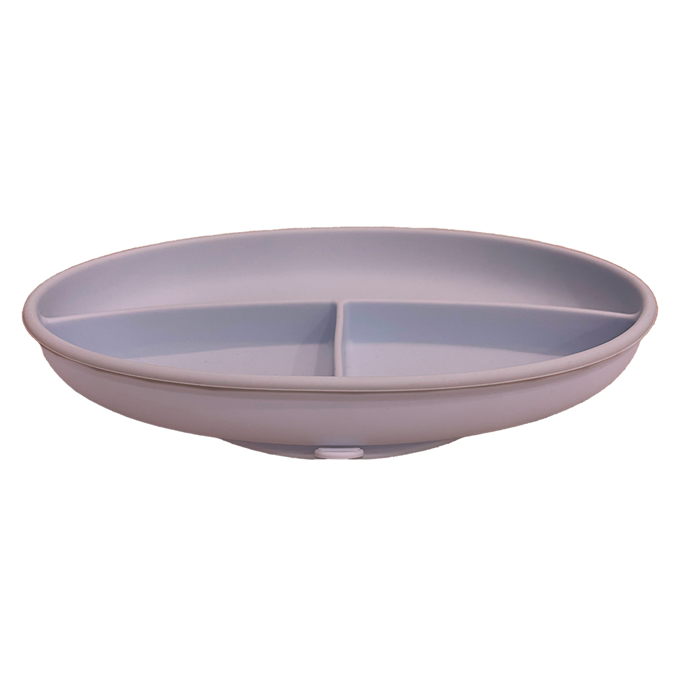 Image Assiette en silicone avec ventouse - Mauve