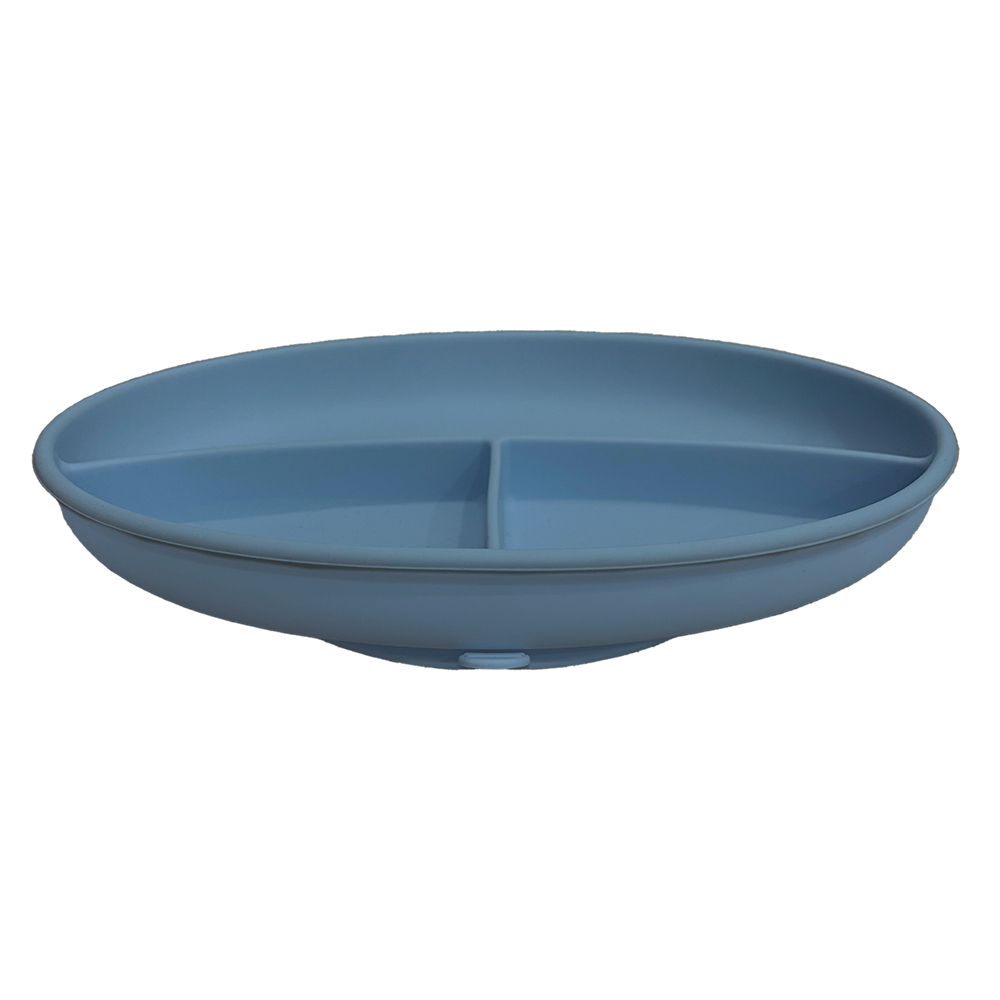 Image Assiette en silicone avec ventouse - Bleu