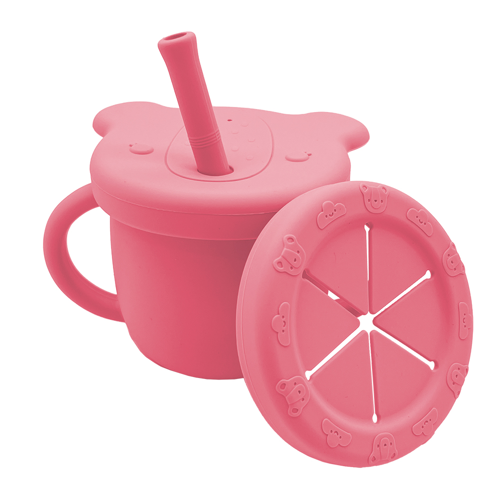 Image 2-in-1 Silicone Cup for Liquid & Snacks - Pink