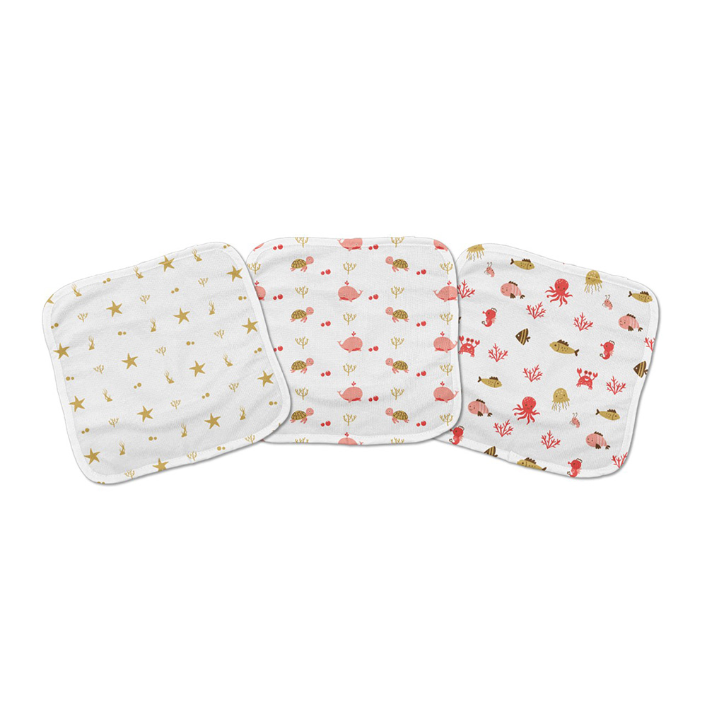 Image Baby Washcloths (23x23cm) - Whale Series - pack of 6