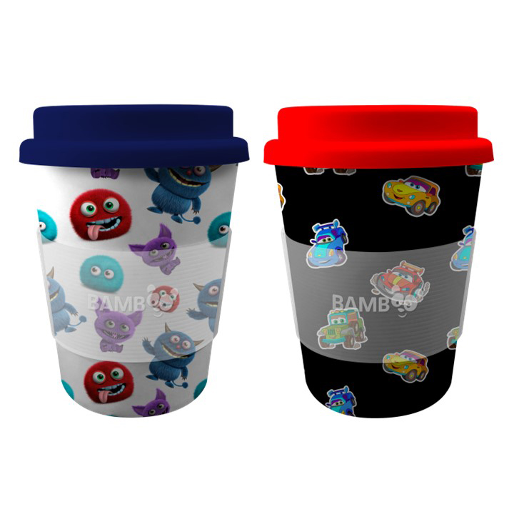 Image Children Bamboo Mugs (9.5 oz) - 2 asst. - Monsters & Cars
