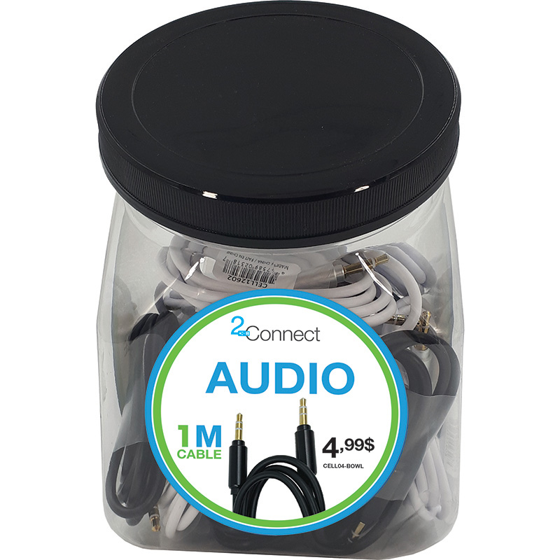 Image Bowl of 24 x Audio Cables - 1m