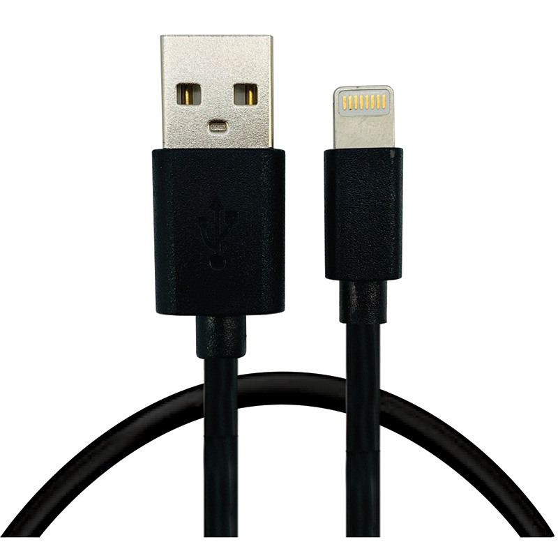 Image Lightning Cable 1m, 3 asstorted colors: white, black and gun metal
