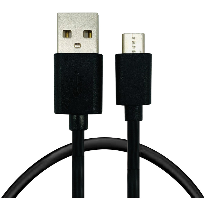 Image USB-A to micro USB Cable 1m, 3 assorted colors: white, black and gun metal