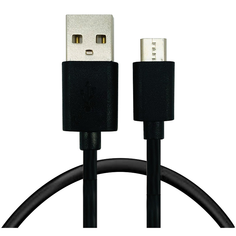 Image USB-A to Micro USB Cable, 1m, 3 Assorted Colors: White, Black and Gun Metal