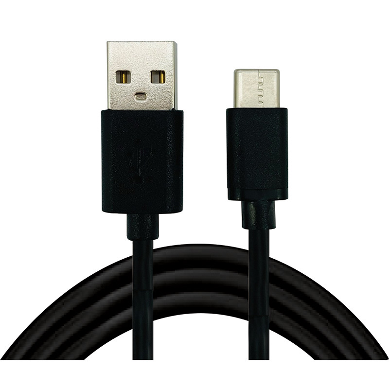 Image USB-A to Type C Cable, 3m, 3 Assorted Colors: White, Black, Gun Metal