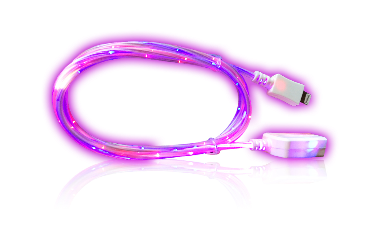 Image Câble Lightning, lumière DEL, 2 couleurs assorties