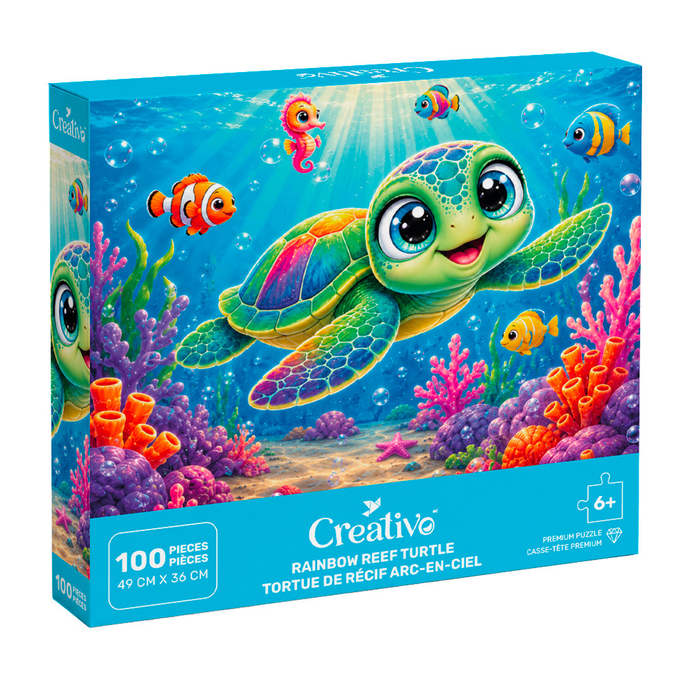 Image Creativo - Casse-tête 100 mcx - Tortue de récif arc-en-ciel