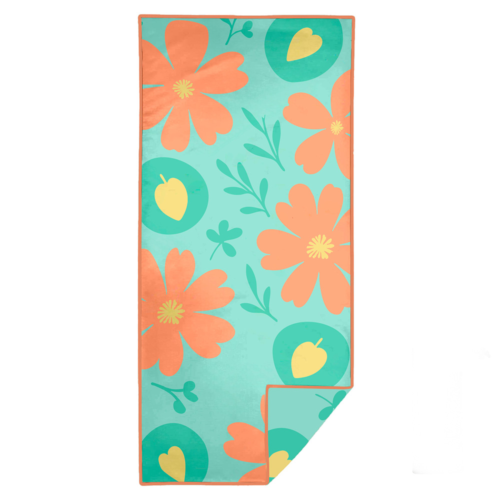 Image DUNES - Quick-Dry Beach Towel with storage bag - Flowers