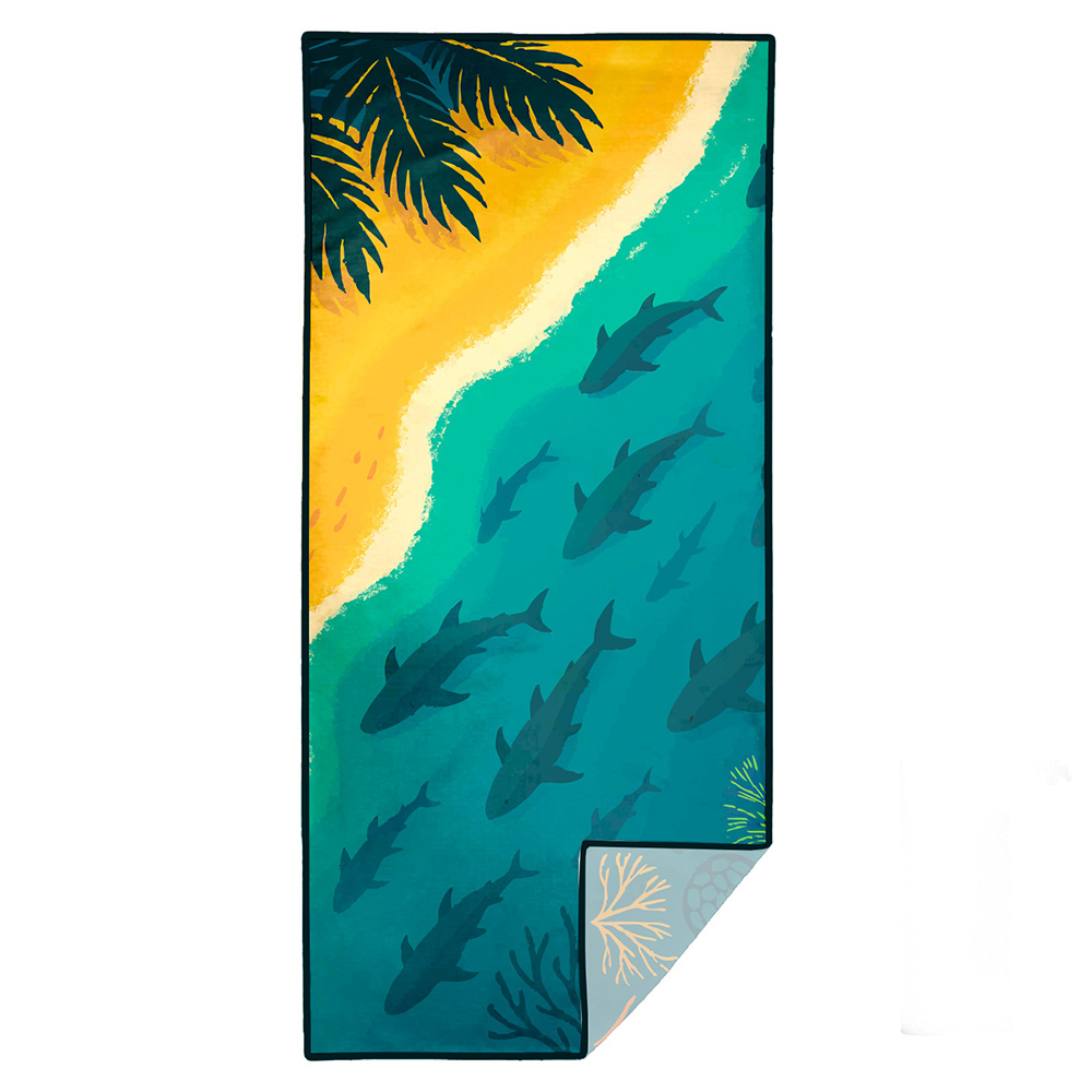 Image DUNES - Quick-Dry Beach Towel with storage bag - Requin