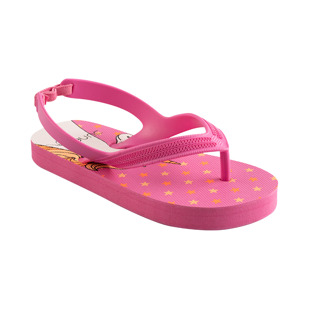 Image Dunes Beach Flip flops Kids Unicorn PINK