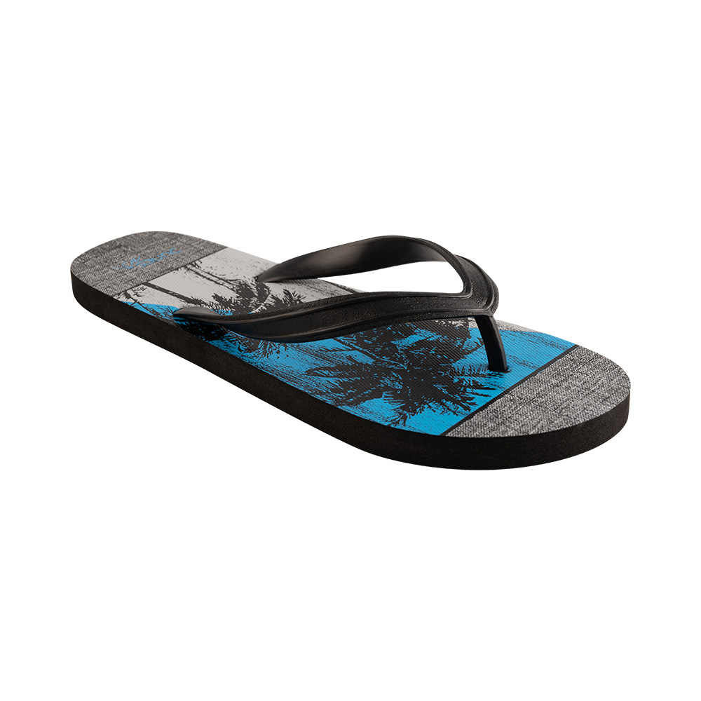 Image Dunes Flip Flops - Men Heathered palm trees BLACK