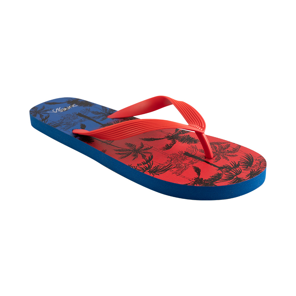 Image Dunes Sandales de plage - Homme palmiers ROUGE/BLEU