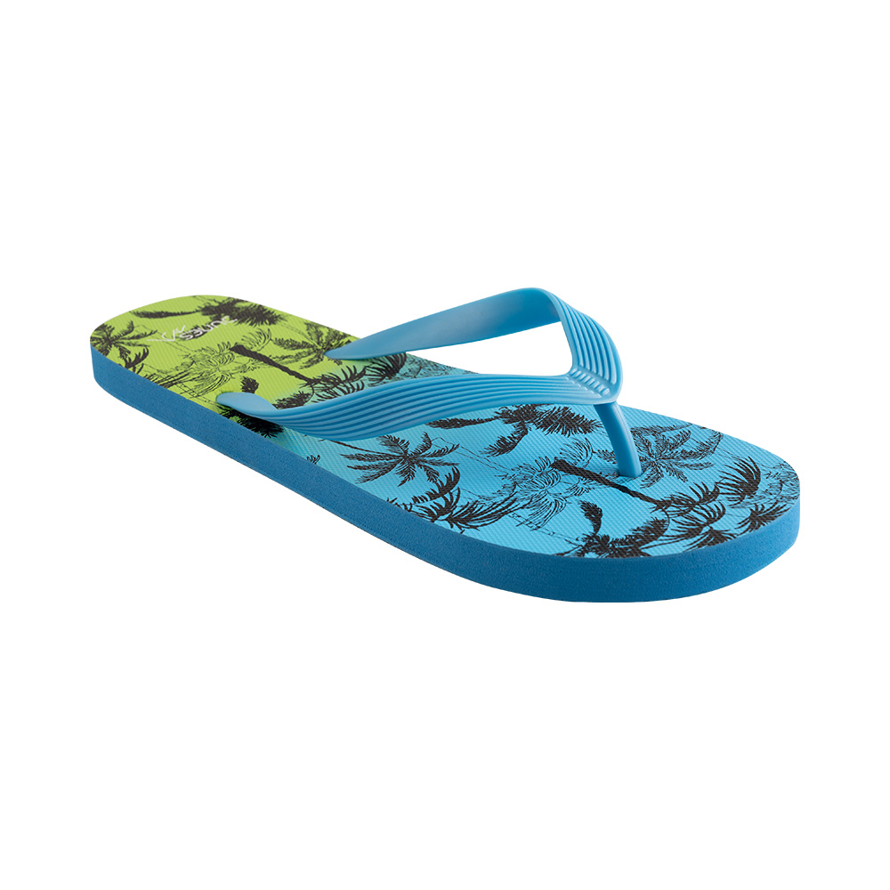 Image Dunes Beach flip flop - Men palm trees ICE BLUE/GREEN