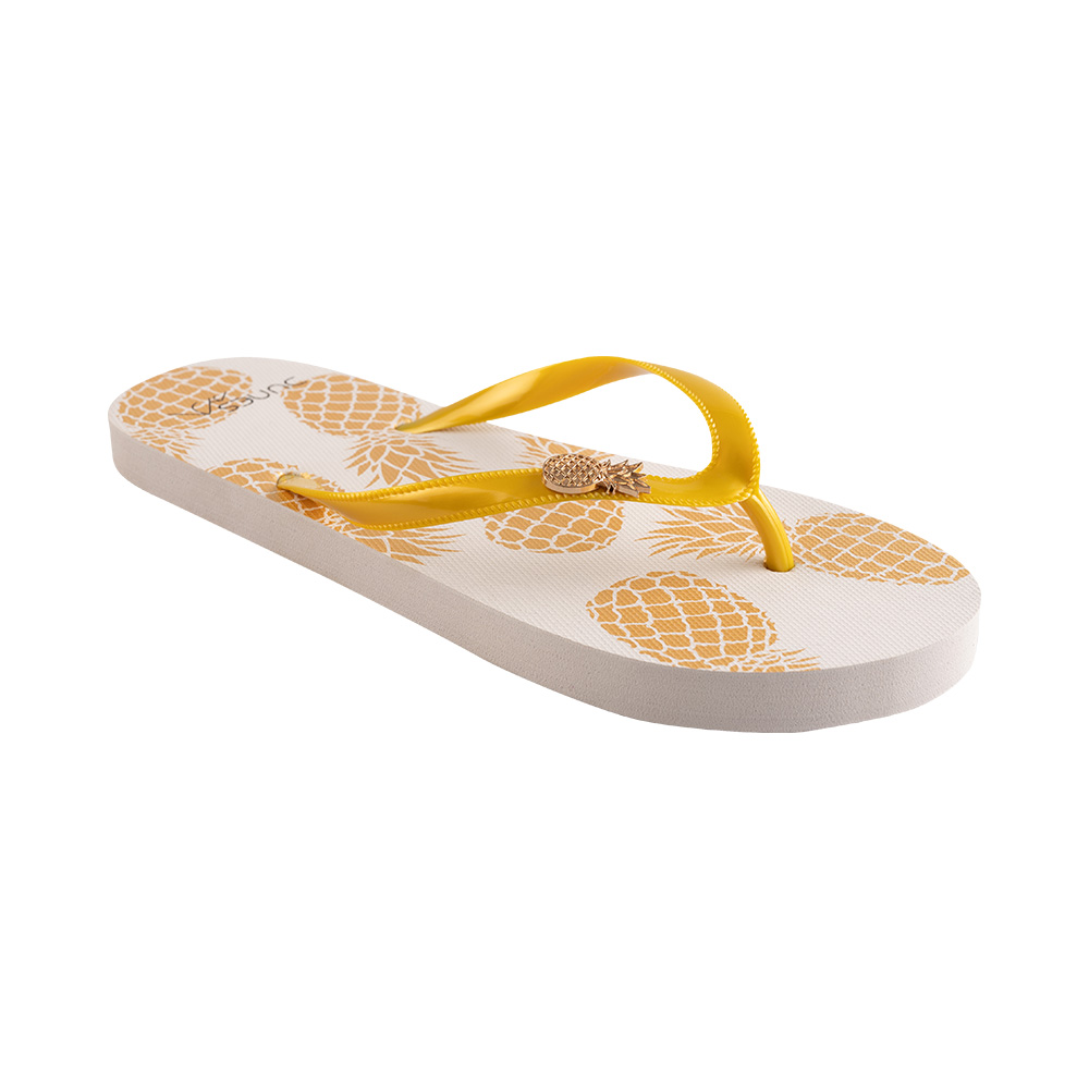 Image Dunes Beach flip flop Women pineapples WHITE