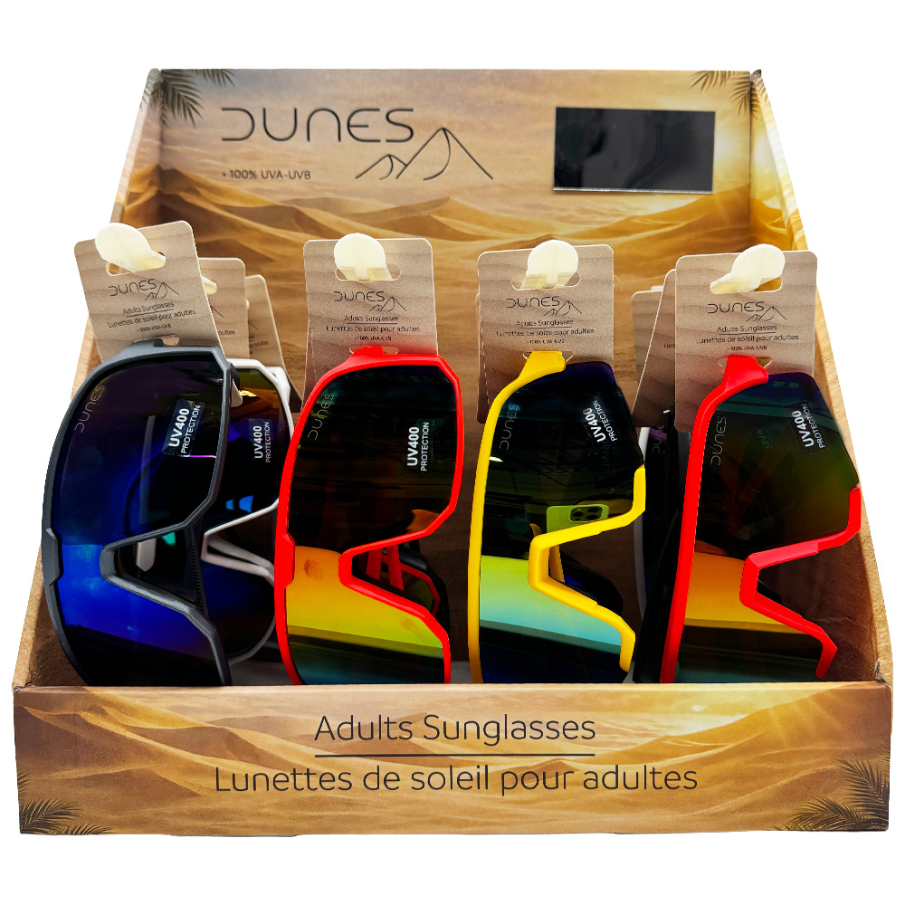 Image DUNES - Adults Sunglasses in a Display - 12 PCS