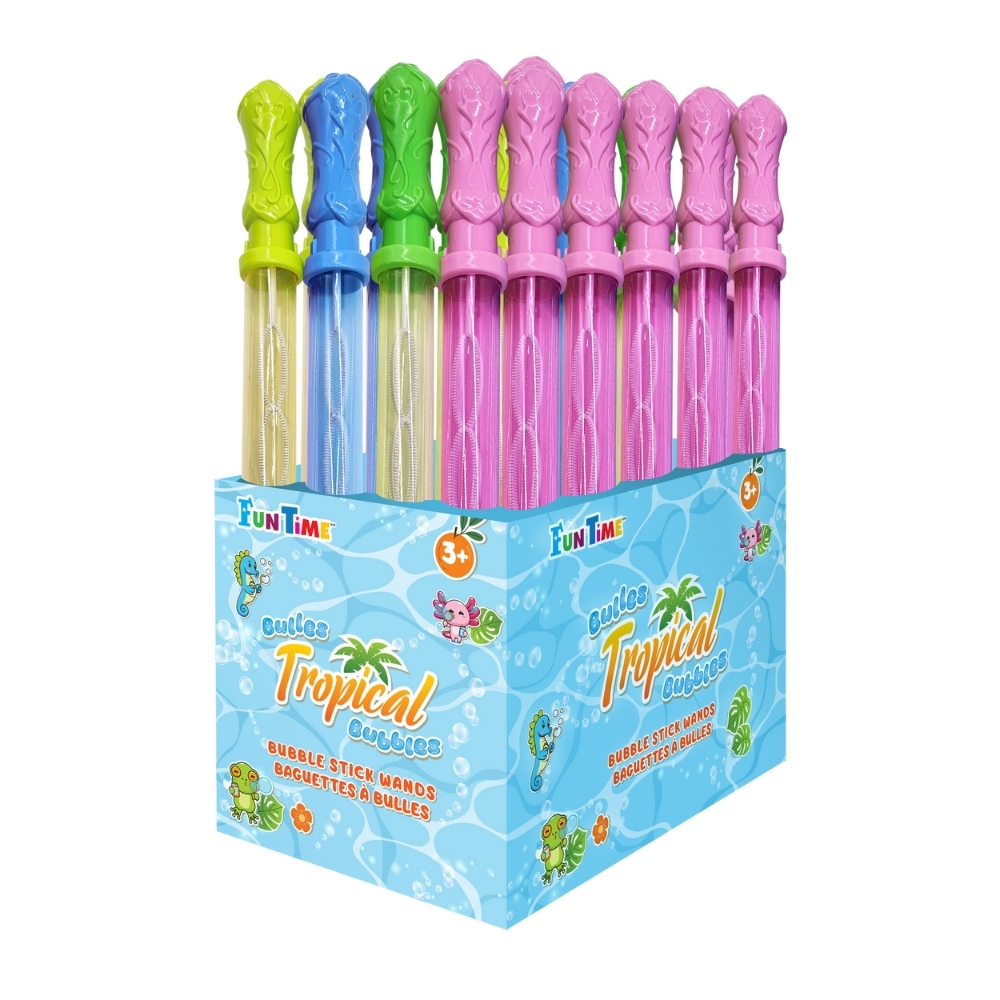 Image Bubble Stick Wands - 24-PC Display, 4 assorted colors