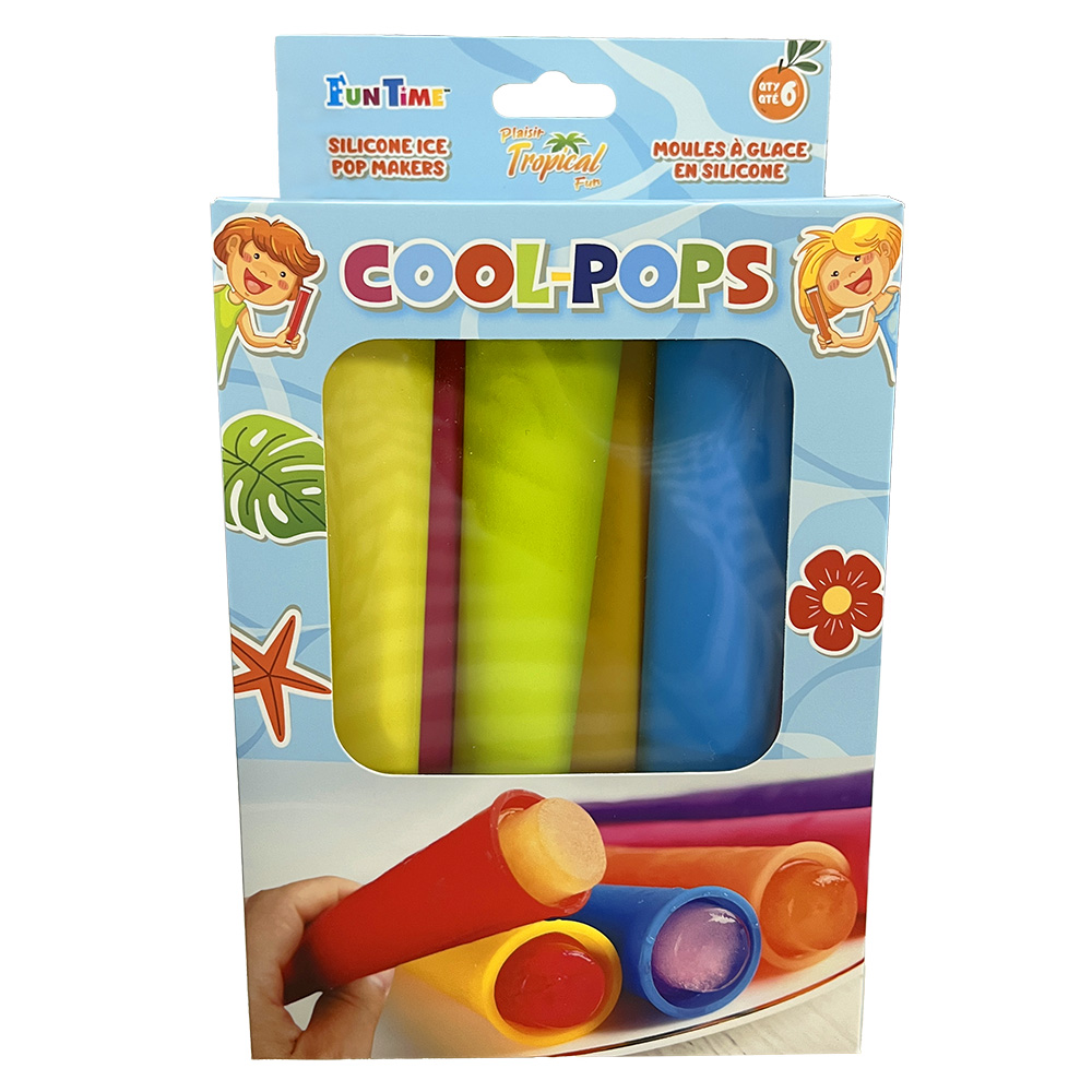 Image COOL-POPS - Multicolored Silicone Ice Pop Makers, set of 6 assorted colors