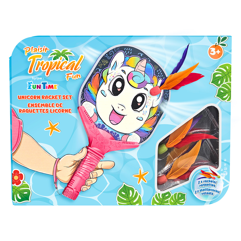 Image Set of 2 Kids' Badminton Rackets – Unicorn Designs