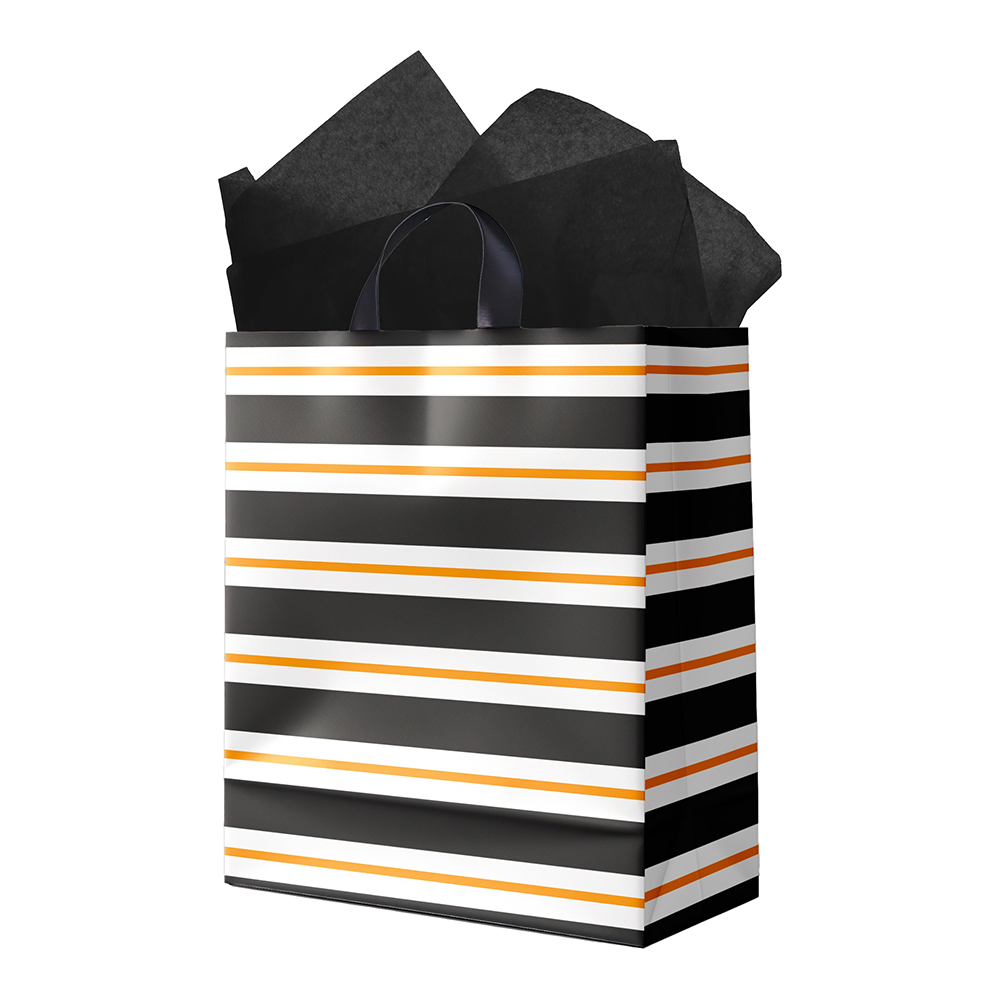 Image Gift Bag - Small - Gold & Black Stripes