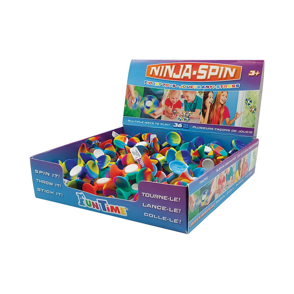 Image Ninja-Spin Fidget Toys, 4 designs - 36 pc Display