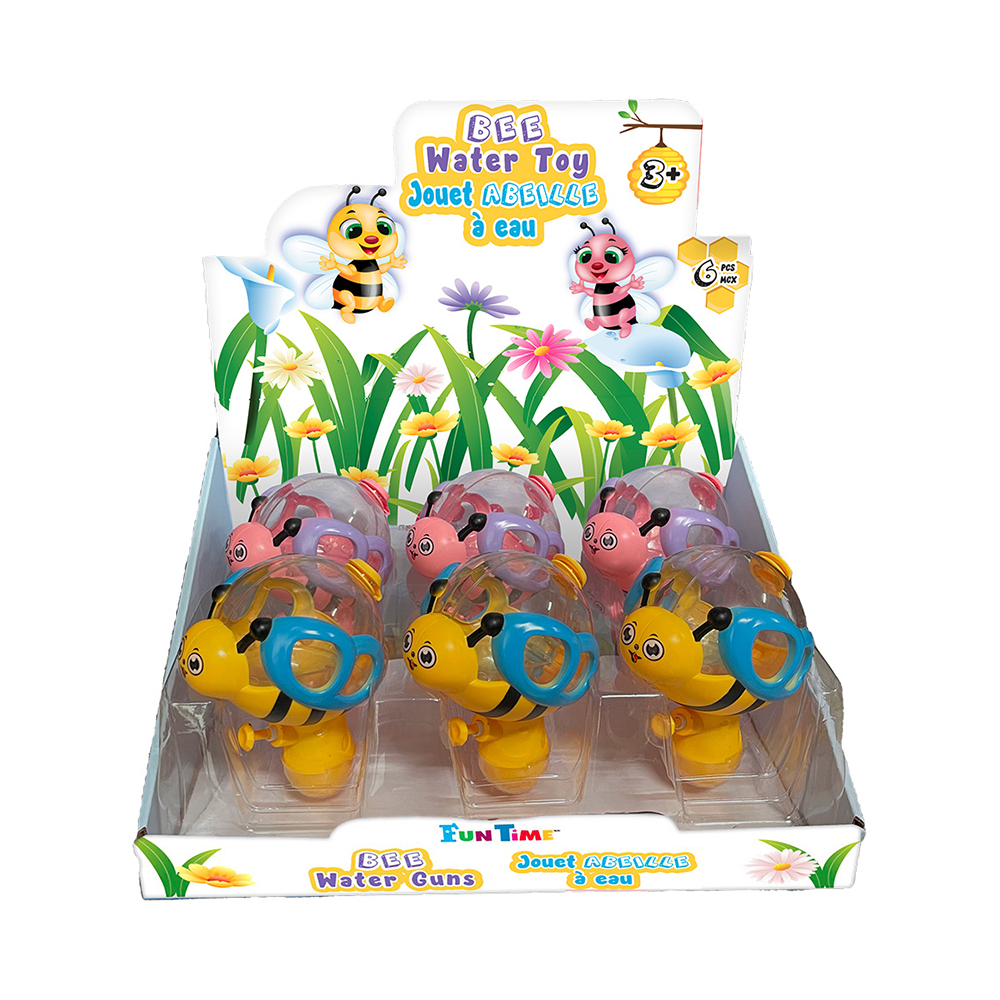 Image Bee Water Toys, 2 assorted colors, 6 pc Counter Display