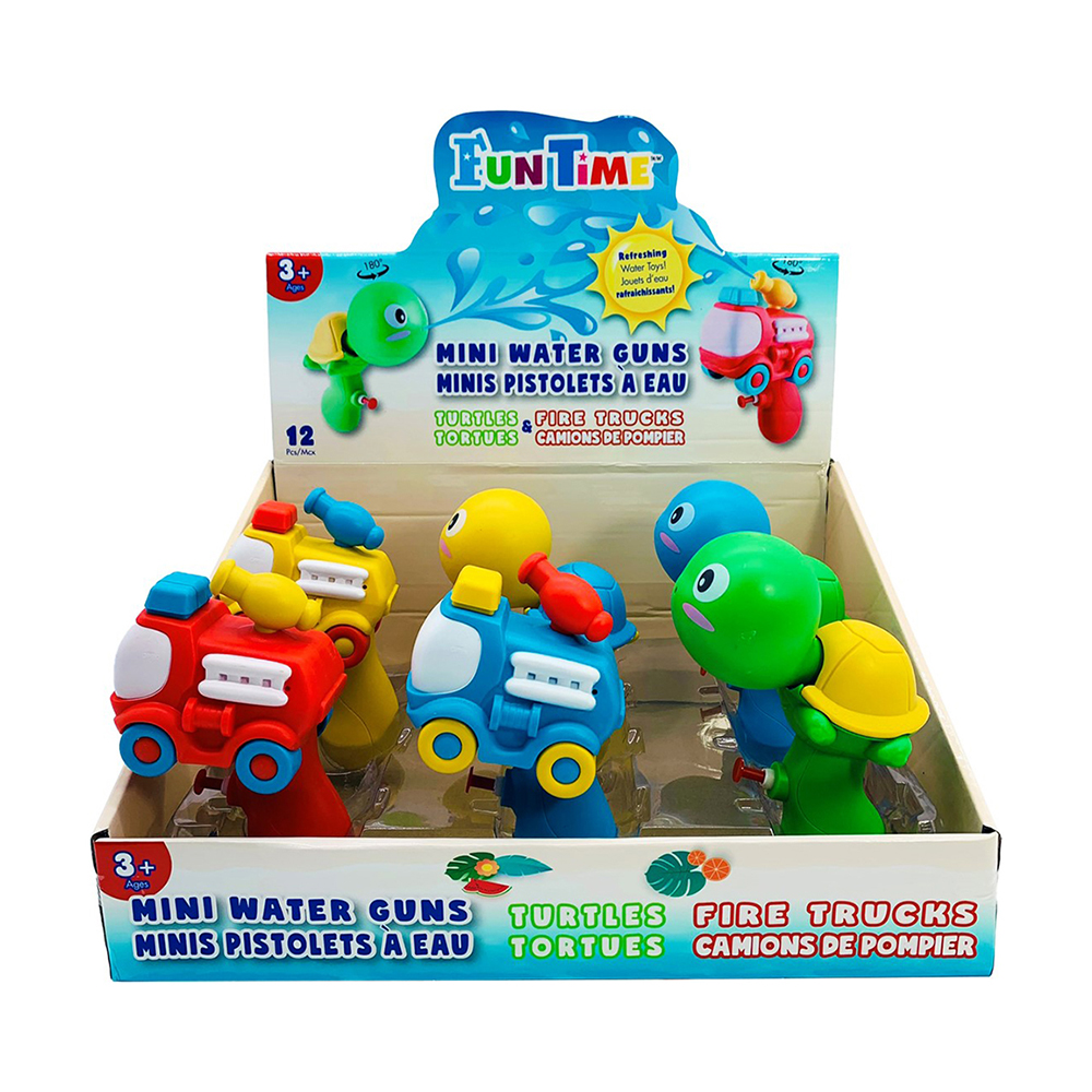Image Mini Water Guns Turtles & Fire Trucks, Assorted Colors