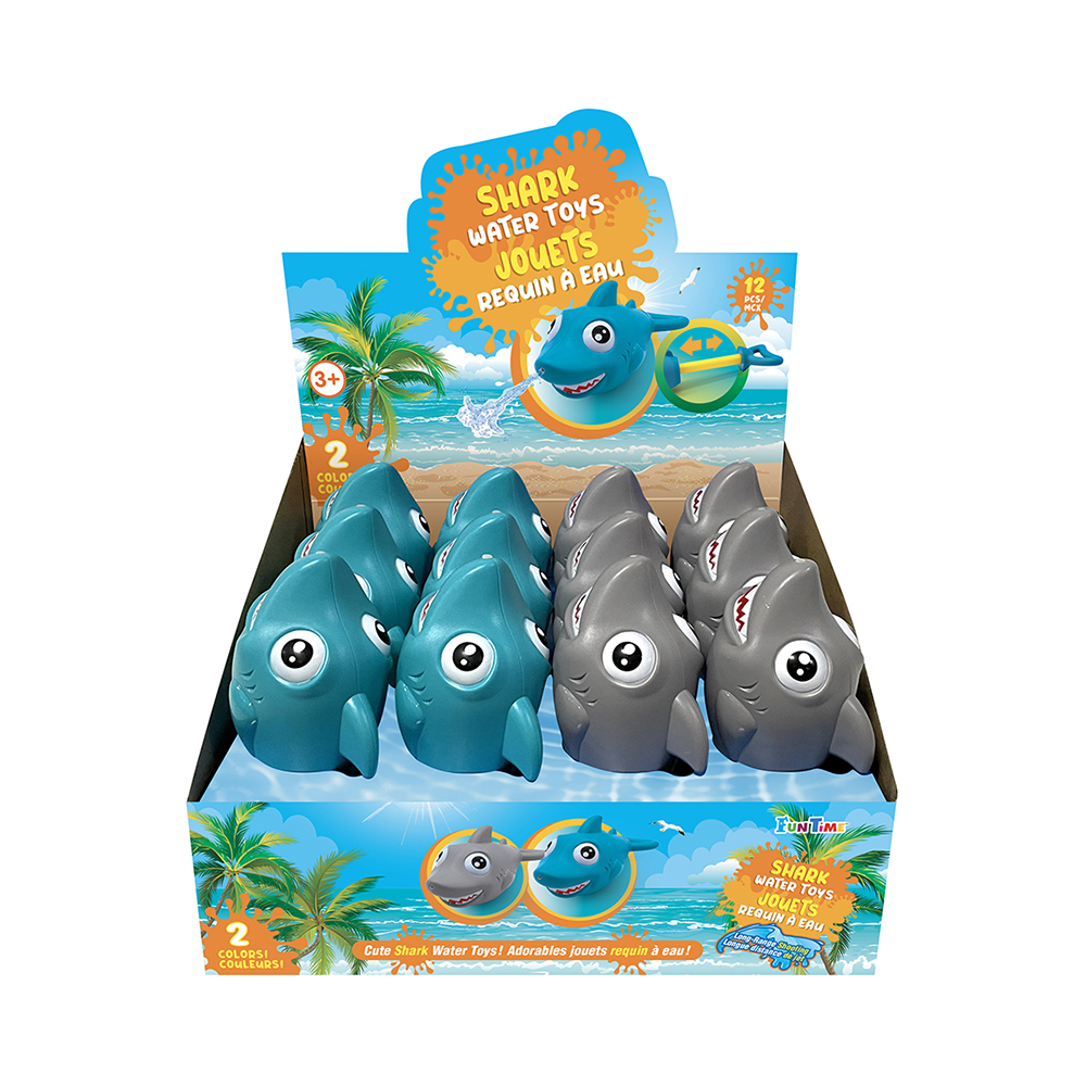 Image Shark Water Toys, 2 assorted colors, 12 pc Counter Display